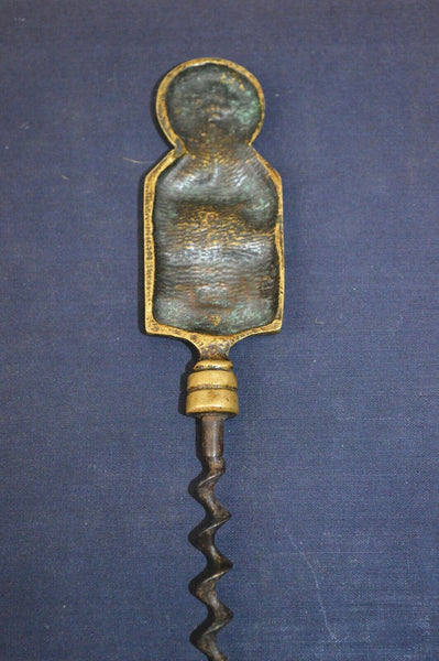 Rare Antique Scottish Brass Corkscrew Battle Hawick 1514 Capture of English Flag