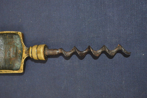 Rare Antique Scottish Brass Corkscrew Battle Hawick 1514 Capture of English Flag
