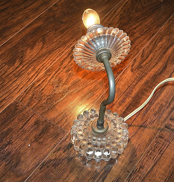 Vintage Beaded Glass Wall Sconce Light Fixture with Chandelier Crystals