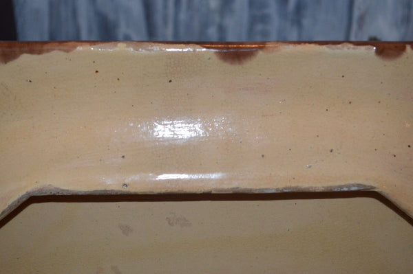 Antique Large English Majolica Platter Raised Fruit Border Lemons and Grapes