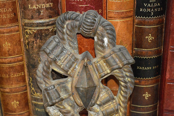 Antique French Picture Hook Cover Pediment Decorative Mount Rope Tassels
