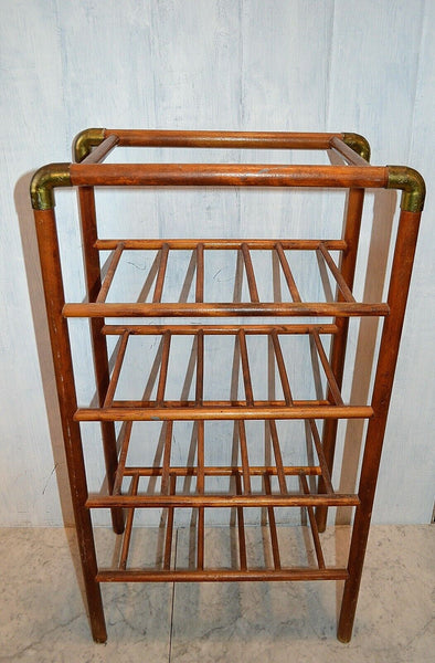 Antique English Canterbury Music Stand Wood Magazine Newspaper Rack