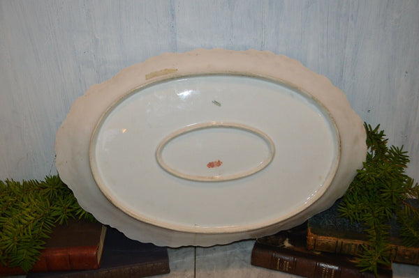 Antique French Limoges Pheasant Game Bird Platter Gilded Hand Painted Signed