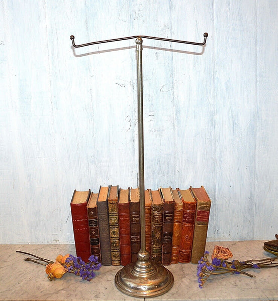 Antique Chrome Display T Stand Adjustable Hugh Lyons Co Store Shop Fixture