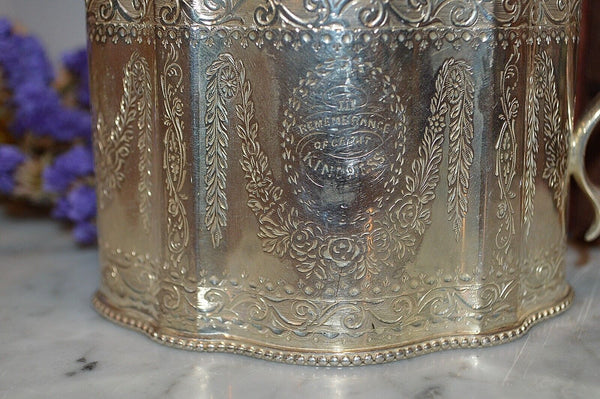 Antique Victorian 1864 Sterling Robert Harper Cream Pitcher Manoah Rhodes & Son