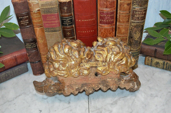 Antique German Italian Gilt Baroque Cherubs Double Twins Carved Gilded Wood