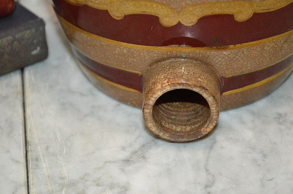 Rare Antique English Gingerette Ginger Beer Syrup Dispenser Stoneware Barrel