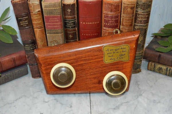 Antique Wood Bakelite Knobs Tie Rack Holder "If you must hang your tie on a knob