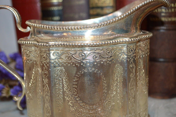 Antique Victorian 1864 Sterling Robert Harper Cream Pitcher Manoah Rhodes & Son