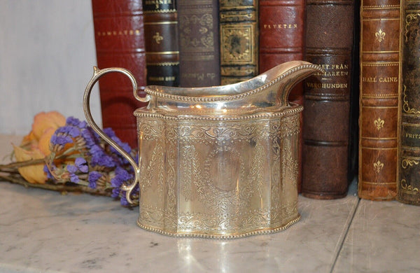 Antique Victorian 1864 Sterling Robert Harper Cream Pitcher Manoah Rhodes & Son
