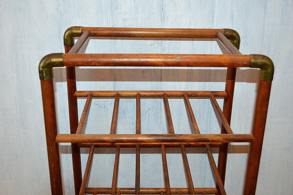 Antique English Canterbury Music Stand Wood Magazine Newspaper Rack