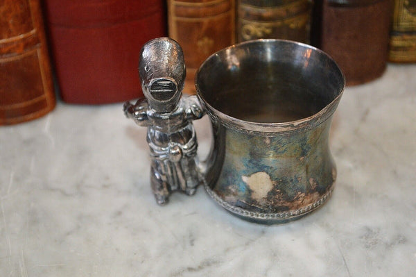Antique Silver Plated Figural Victorian Girl Toothpick Holder