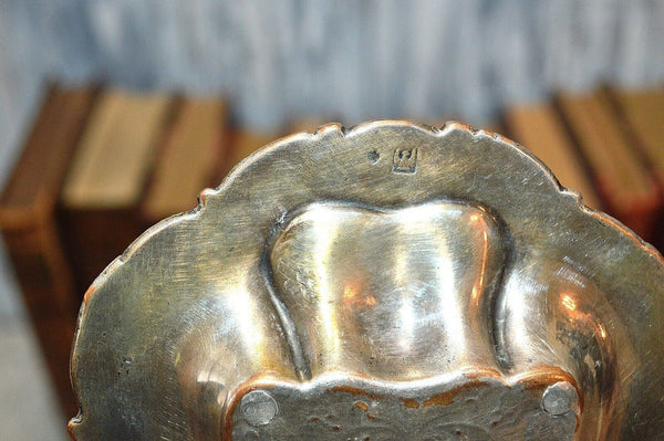 Antique Silver Plate Candle Snuffer Wick Trimmer and Tray Hallmarked