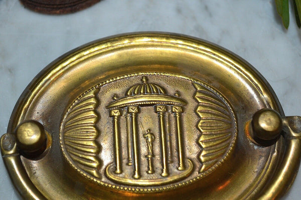 Antique Brass Drawer Pulls Set of 4 Hepplewhite Federal Style Monuments