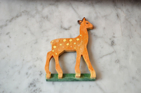 Antique German Noah's Ark Toy on Wheels Wooden 32 Animals Noah and Wife