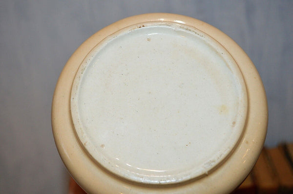 Antique English Biscuit Barrel Cookie Jar Blush With Yellow Pink and Red Roses