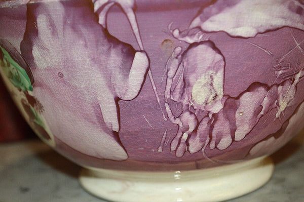 Rare Antique Sunderland Pink Lustre Bowl Mariner's Ode Poem Sailor's Wife Ship