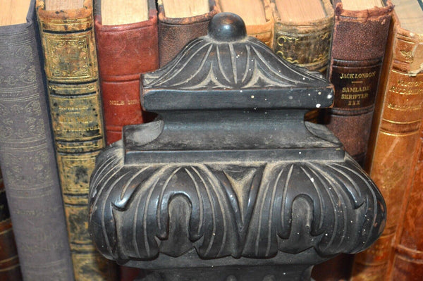 Antique German Black Forest Pediment Architectural Finial Topper Carved Wood