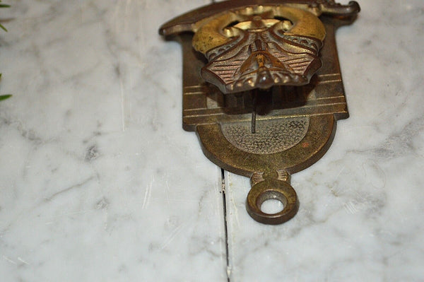 Antique Judd Co Paper Card Clip Holder Figural Egyptian Shriner Desk Accessory