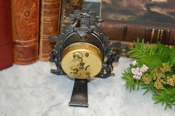 Vintage West German Small Cherubs Alarm Clock By Globe
