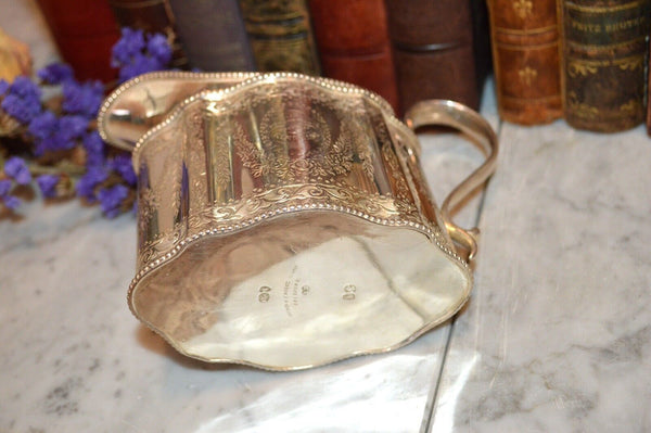 Antique Victorian 1864 Sterling Robert Harper Cream Pitcher Manoah Rhodes & Son