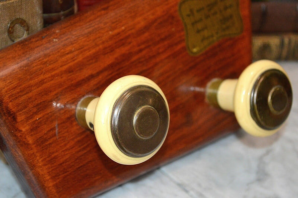Antique Wood Bakelite Knobs Tie Rack Holder "If you must hang your tie on a knob