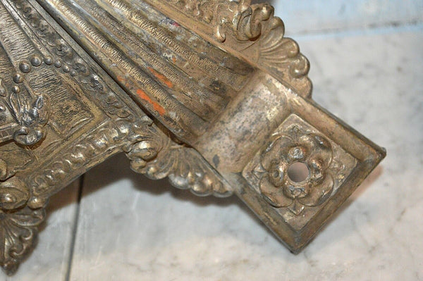 Antique French Empire Style Light Fixture Canopy Chandelier Part Flaming Urns