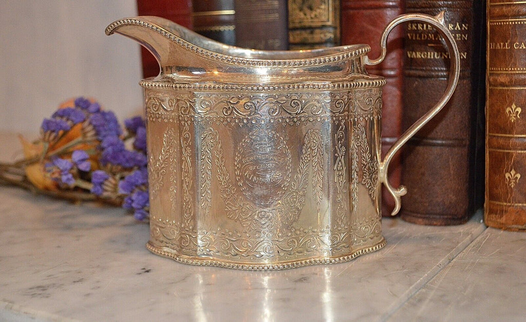 Antique Victorian 1864 Sterling Robert Harper Cream Pitcher Manoah Rhodes & Son