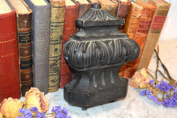 Antique German Black Forest Pediment Architectural Finial Topper Carved Wood