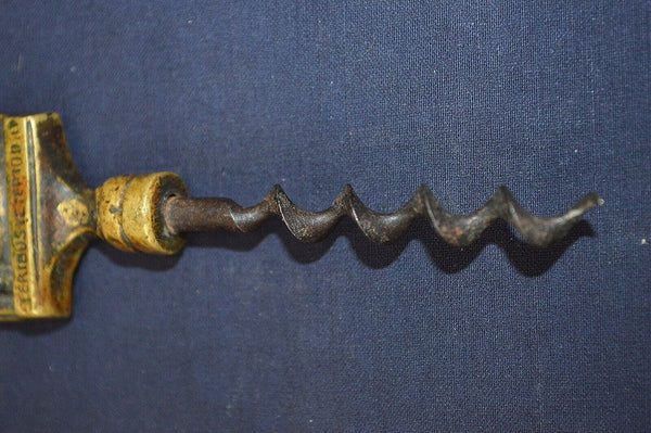 Rare Antique Scottish Brass Corkscrew Battle Hawick 1514 Capture of English Flag