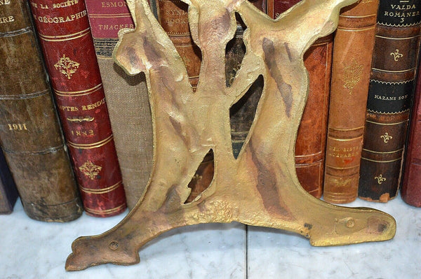 Antique French Bronze Art Nouveau Figural Female Large Mount Frame Clock Mirror