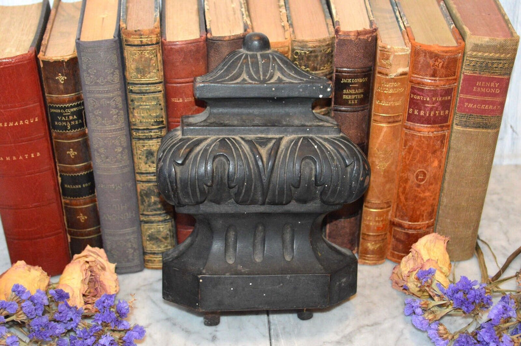 Antique German Black Forest Pediment Architectural Finial Topper Carved Wood