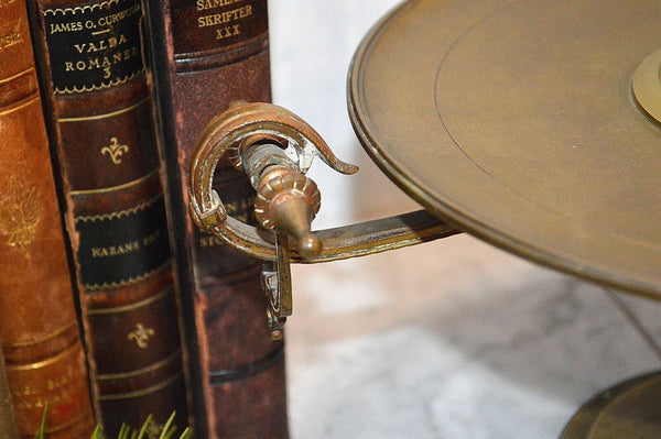 Antique French Bronze Tazza Neoclassical Pedestal Stand Figural Female Handles