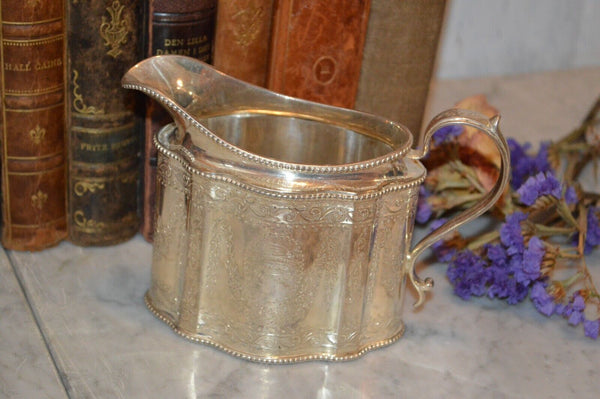 Antique Victorian 1864 Sterling Robert Harper Cream Pitcher Manoah Rhodes & Son