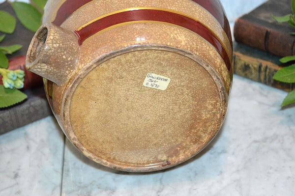 Rare Antique English Gingerette Ginger Beer Syrup Dispenser Stoneware Barrel