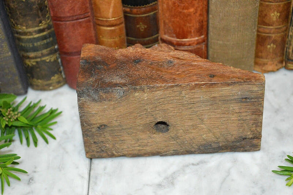 Antique German Black Forest Carved Wood Lion Head Corbel Bracket