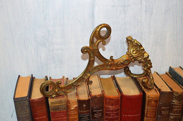Antique Large French Gilded Bronze Drapery Coat Hook Bracket