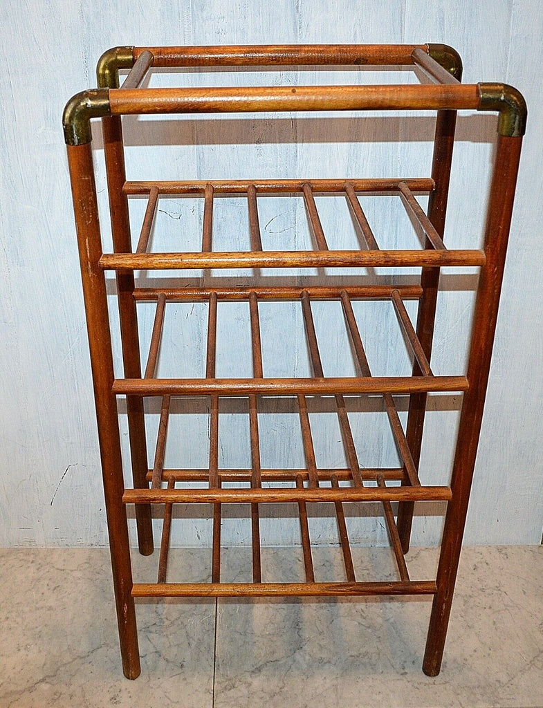 Antique English Canterbury Music Stand Wood Magazine Newspaper Rack