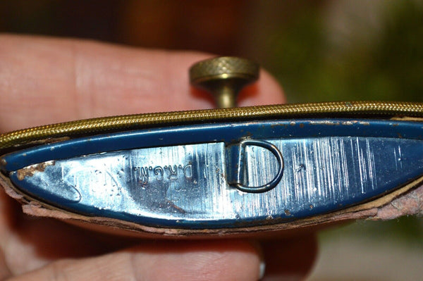 Rare Antique Scottish Tartanware Ink Blotter Tape Measure Tartan Brass Desk