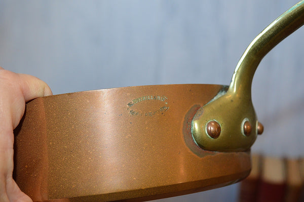 Dehillerin French Copper Sauce Saute Pan Brass Handle Paris Mark 8"