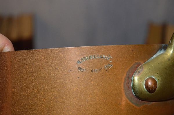 Dehillerin French Copper Sauce Saute Pan Brass Handle Paris Mark 8"