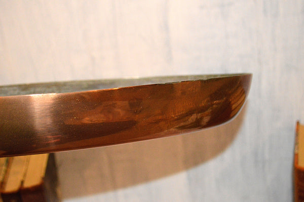 French Copper Dehillerin Fish Oval Saute Frying Pan Brass Handle