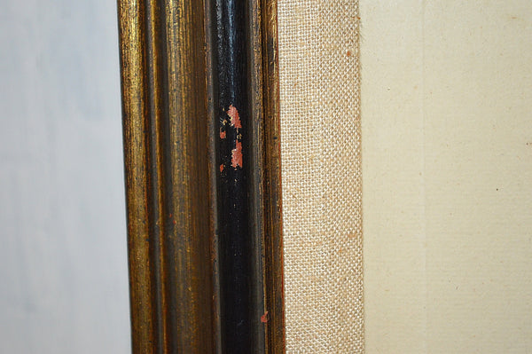 Antique Heraldic Crest Framed English Art Copper Engraving Hand Colored