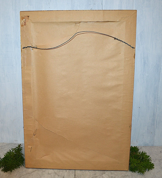 Antique Heraldic Crest Framed English Art Copper Engraving Hand Colored