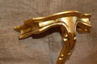 Vintage Italian Display Shelf Wood Gilded Display Wall Bracket