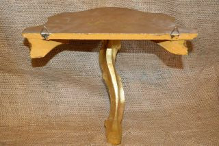 Vintage Italian Display Shelf Wood Gilded Display Wall Bracket