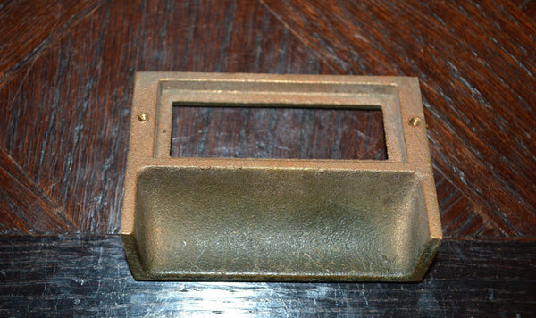 Antique Bin Pull Apothecary Cabinet Drawer Label Handle Hardware - Antique Flea Finds