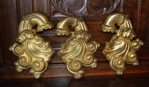Antique French Picture Hook Cover Hardware Acanthus - Antique Flea Finds - 1
