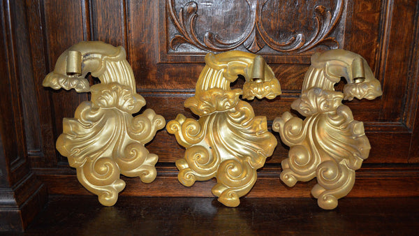 Antique French Picture Hook Cover Hardware Acanthus - Antique Flea Finds - 2