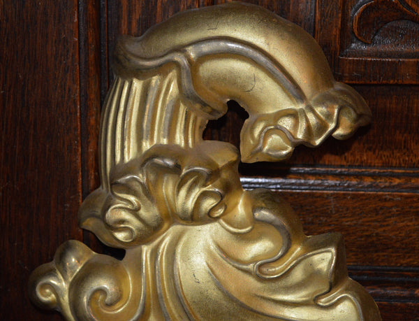 Antique French Picture Hook Cover Hardware Acanthus - Antique Flea Finds - 4